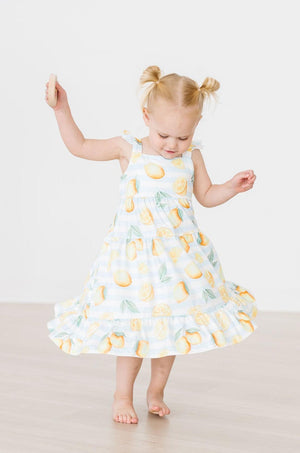 Lovely Lemons Ruffle Maxi Dress-dogsvalley ®