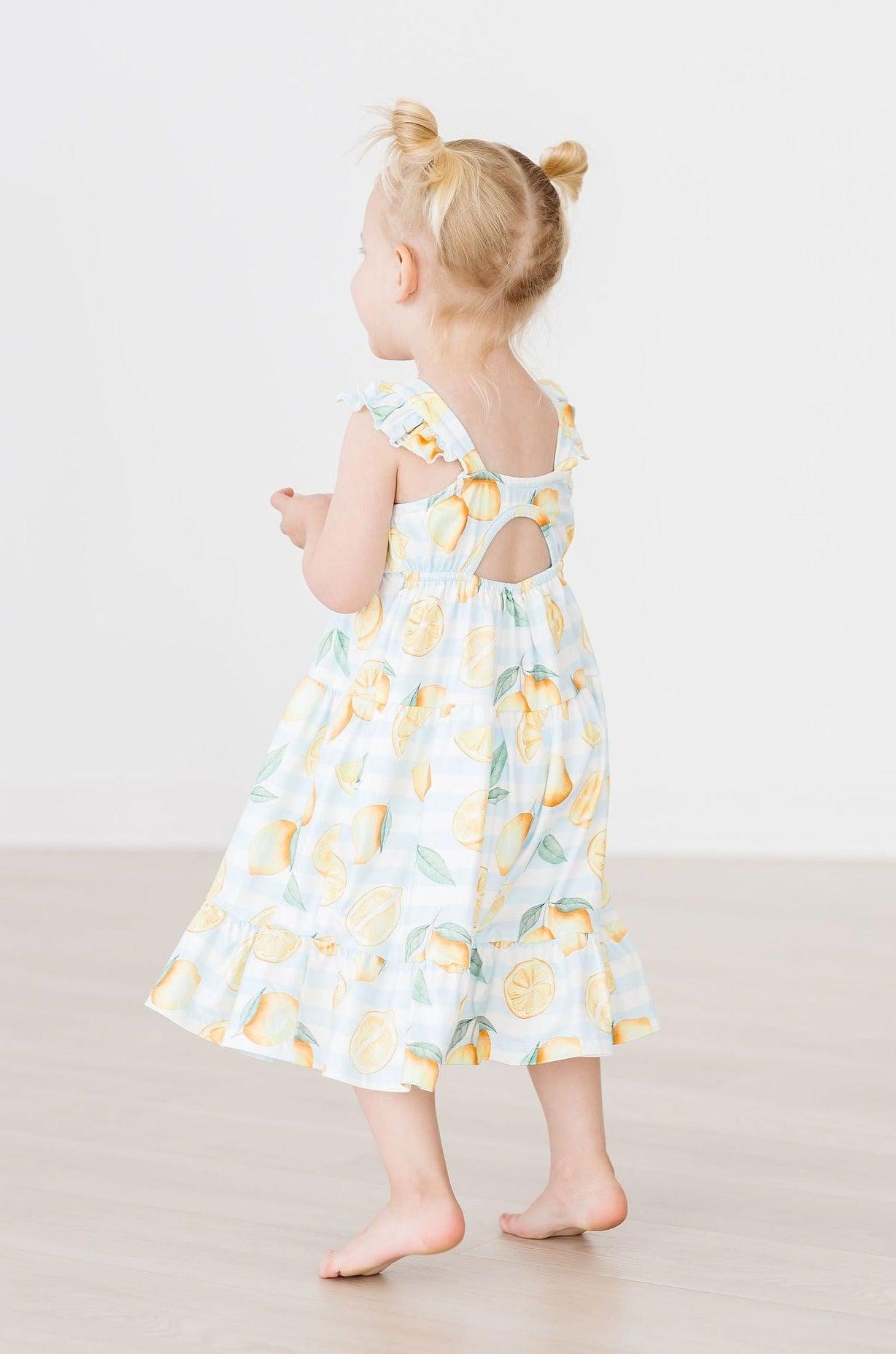 Lovely Lemons Ruffle Maxi Dress-dogsvalley ®