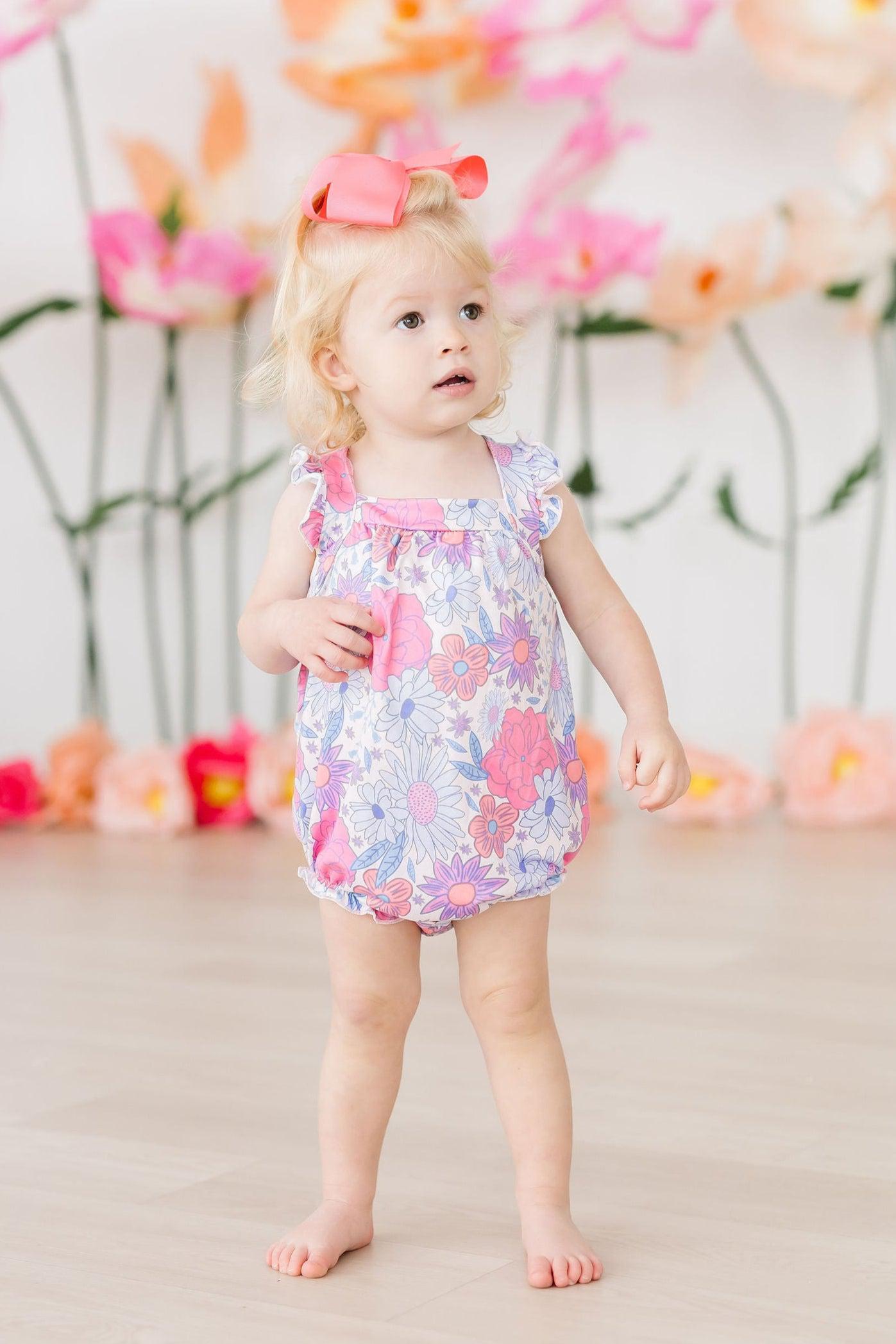 Sweet Springtime Ruffle Cross Back Romper-dogsvalley ®