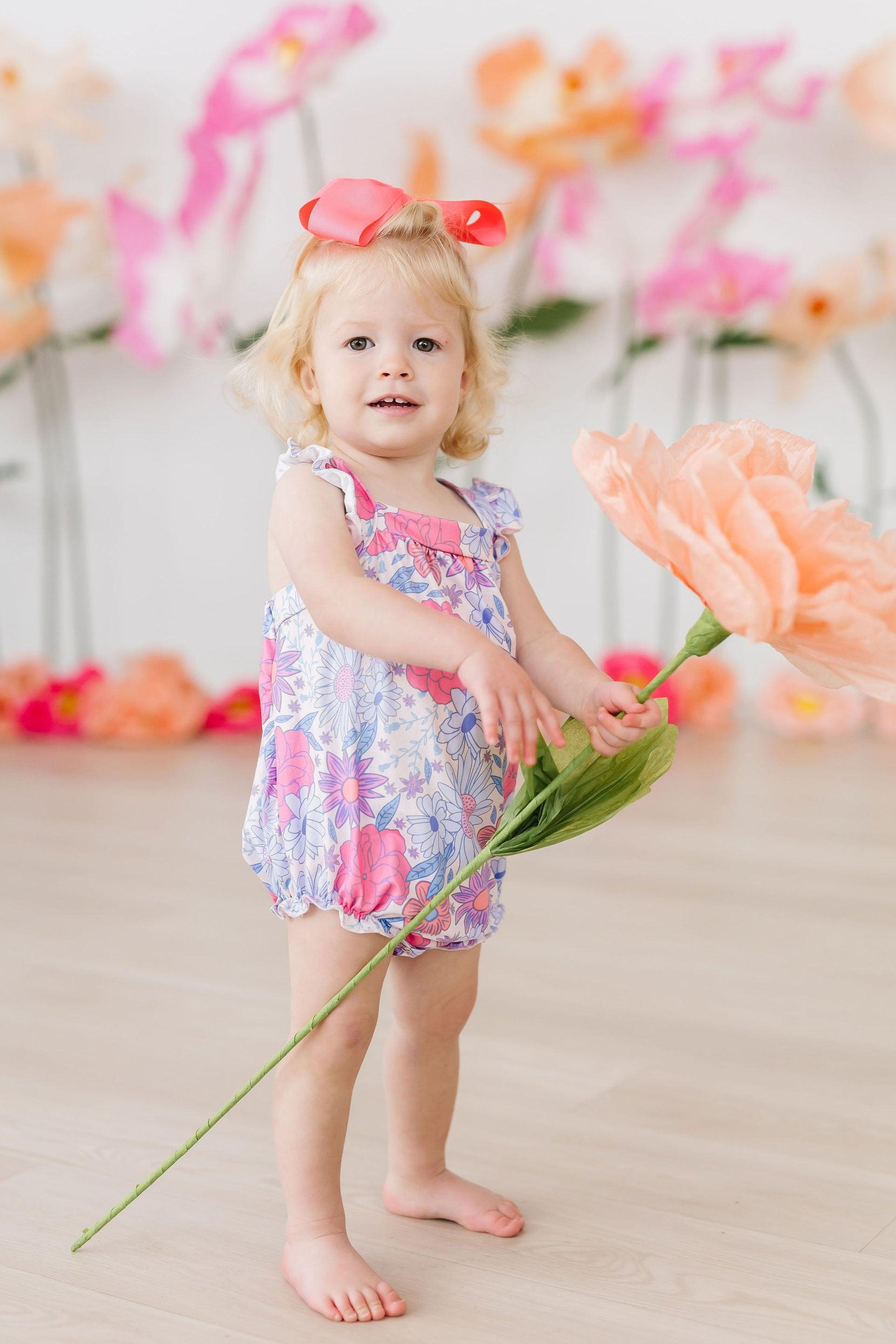 Sweet Springtime Ruffle Cross Back Romper-dogsvalley ®