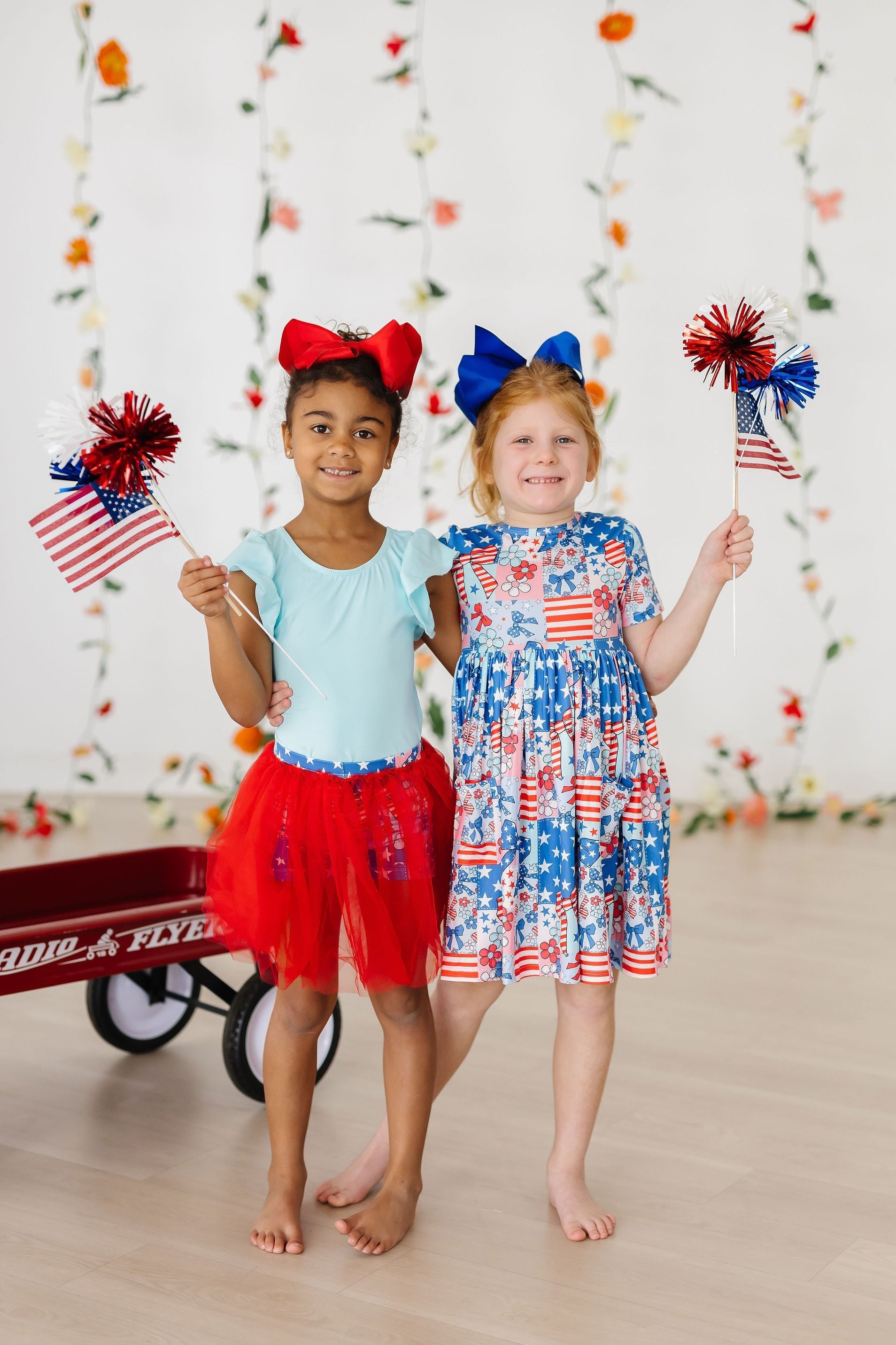 Patriotic Patchwork S/S Pocket Twirl Dress-dogsvalley ®