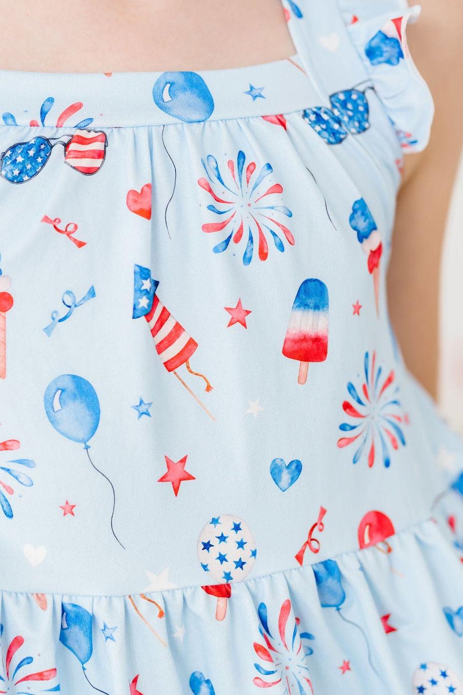 Baby You're a Firework Ruffle Cross Back Dress-dogsvalley ®