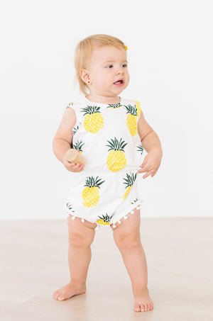 Pineapple Pom Pom Romper-dogsvalley ®