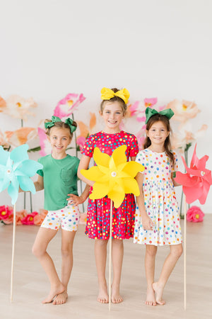 Polka Dot Party S/S Pocket Twirl Dress-dogsvalley ®