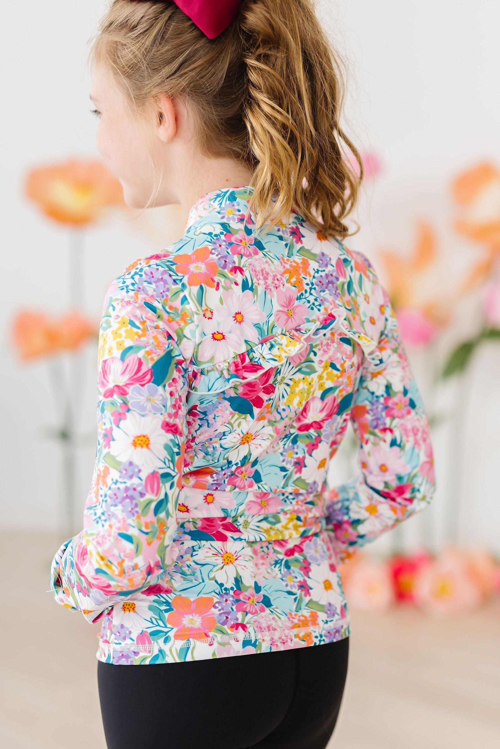 Petal Power Full-Zip Ruffle Active Jacket-dogsvalley ®