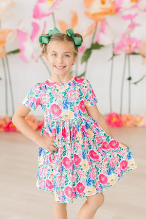 Wildflower Wishes S/S Pocket Twirl Dress-dogsvalley ®