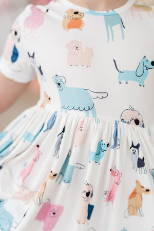 Puppy Pals S/S Pocket Twirl Dress-dogsvalley ®