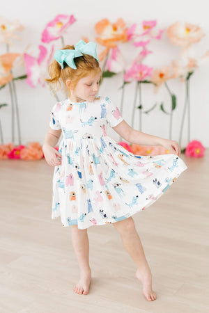 Puppy Pals S/S Pocket Twirl Dress-dogsvalley ®