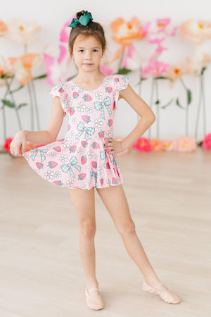 Berry Picnic S/S Twirl Leotard-dogsvalley ®