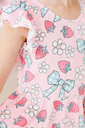 Berry Picnic S/S Twirl Leotard-dogsvalley ®