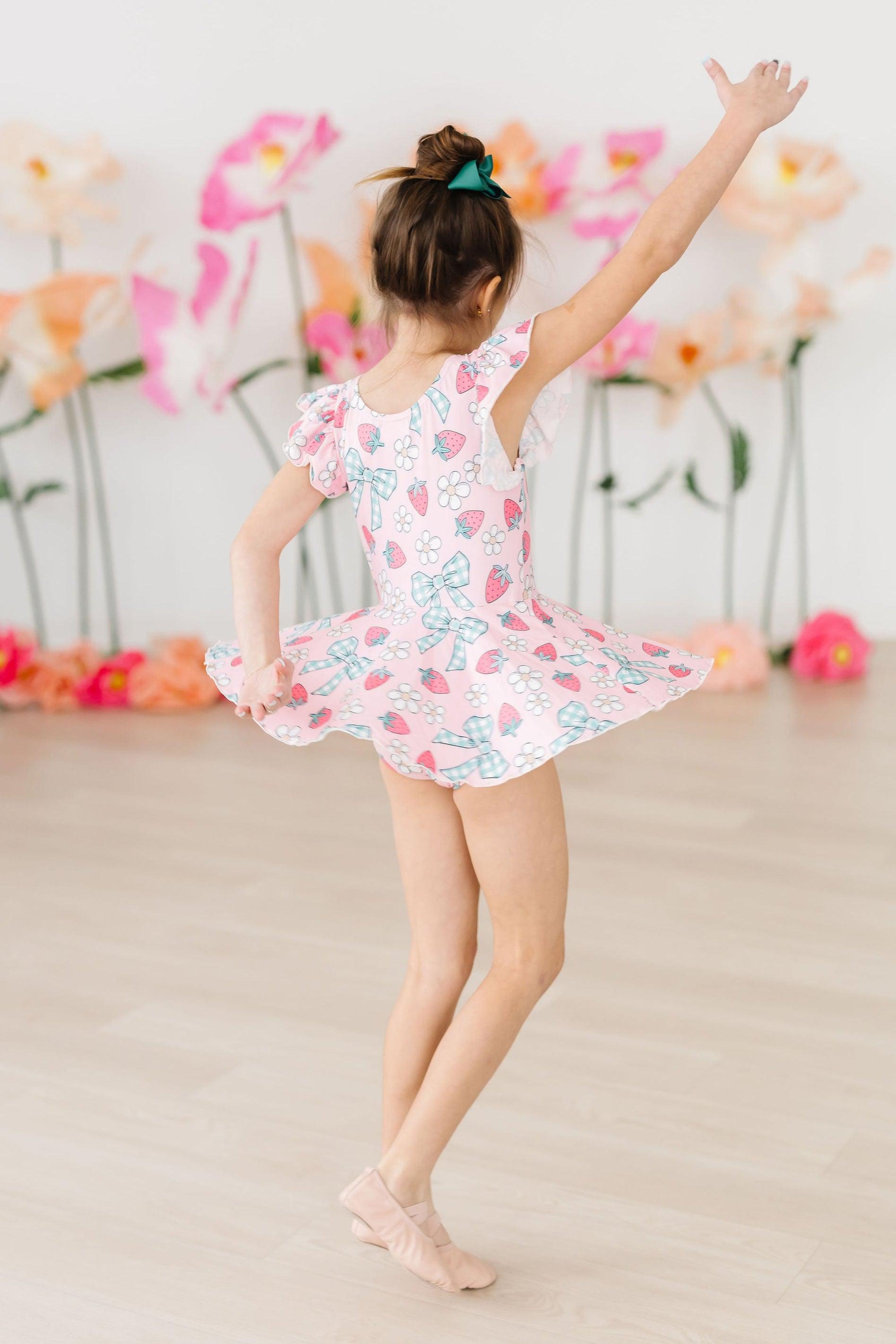 Berry Picnic S/S Twirl Leotard-dogsvalley ®