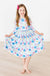 Crazy Daisy 3/4 Sleeve Pocket Twirl Dress-dogsvalley ®