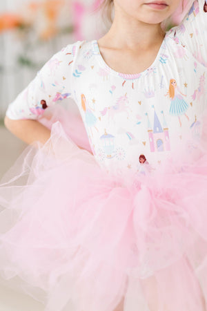 Fairy Princess 3/4 Sleeve Tutu Leotard-dogsvalley ®