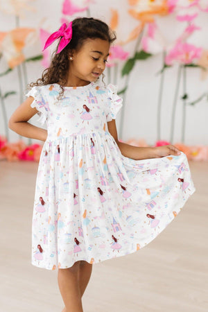 Fairy Princess Flutter Sleeve Twirl Dress-dogsvalley ®