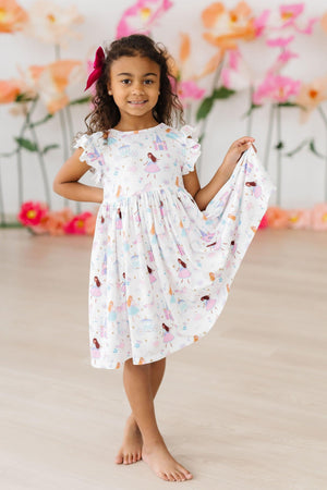 Fairy Princess Flutter Sleeve Twirl Dress-dogsvalley ®