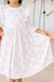 Ribbons & Roses 3/4 Sleeve Ruffle Twirl Dress-dogsvalley ®