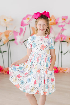 Dots & Daisies S/S Pocket Twirl Dress-dogsvalley ®