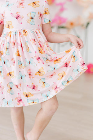 Butterfly Kisses S/S Pocket Twirl Dress-dogsvalley ®