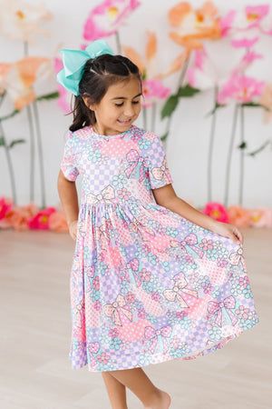 Patchwork Princess S/S Pocket Twirl Dress-dogsvalley ®