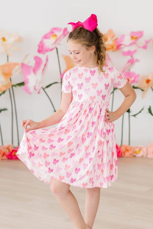 Bow Beauty S/S Pocket Twirl Dress-dogsvalley ®