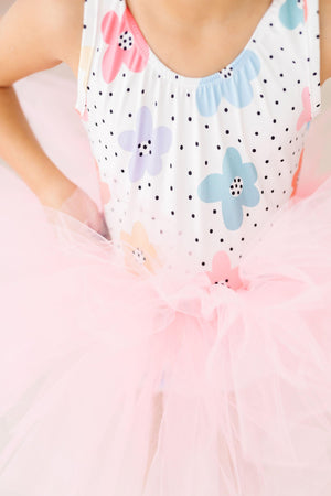 Dots & Daisies Tank Tutu Leotard-dogsvalley ®