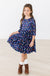 Halloween Stars 3/4 Sleeve Pocket Twirl Dress-dogsvalley ®