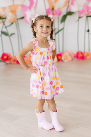 Daisy Doodles Ruffle Cross Back Dress-dogsvalley ®