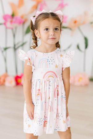 Over the Rainbow Flutter Sleeve Twirl Dress-dogsvalley ®