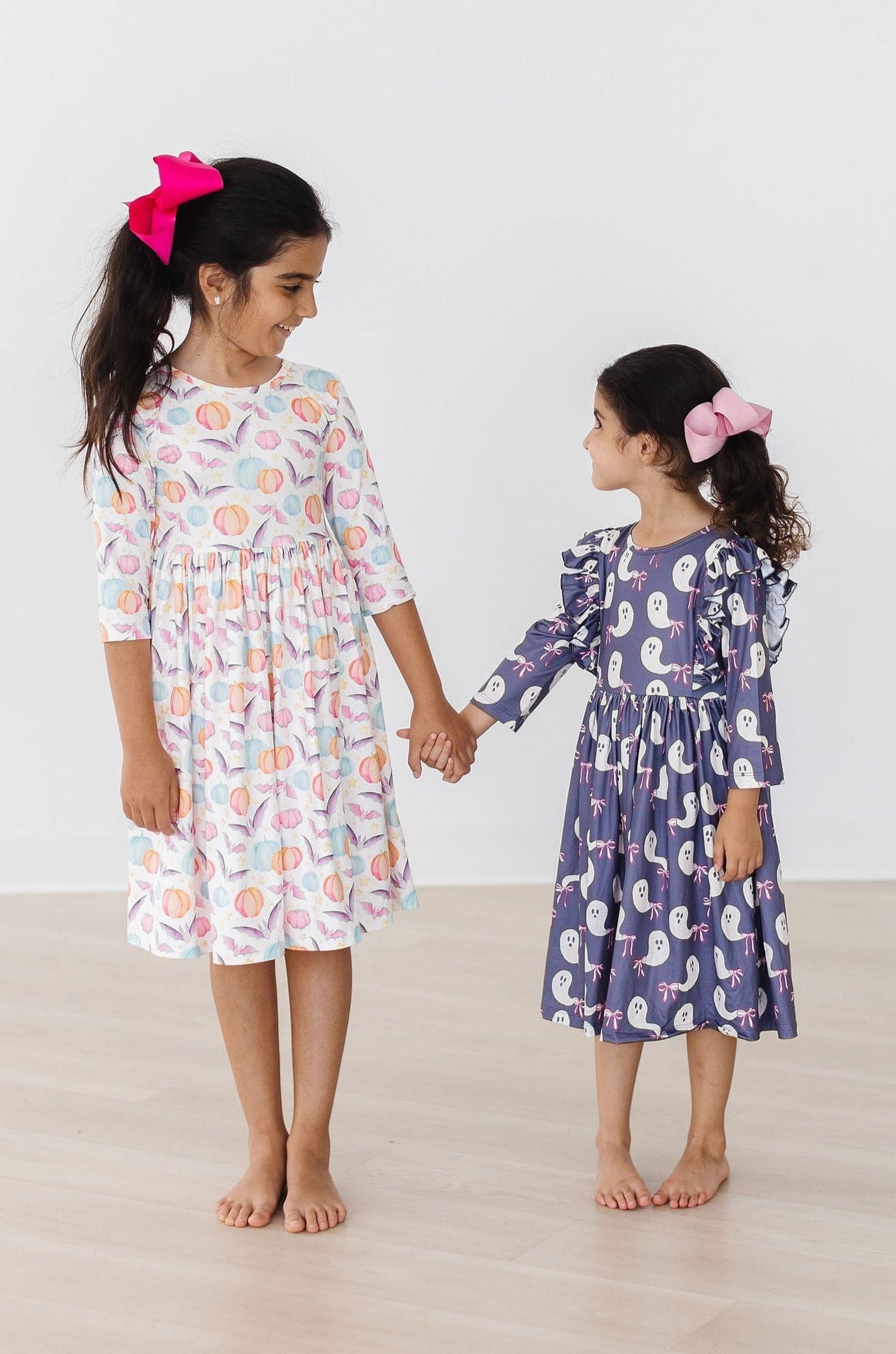 Tied with a Boo 3/4 Ruffle Twirl Dress-dogsvalley ®