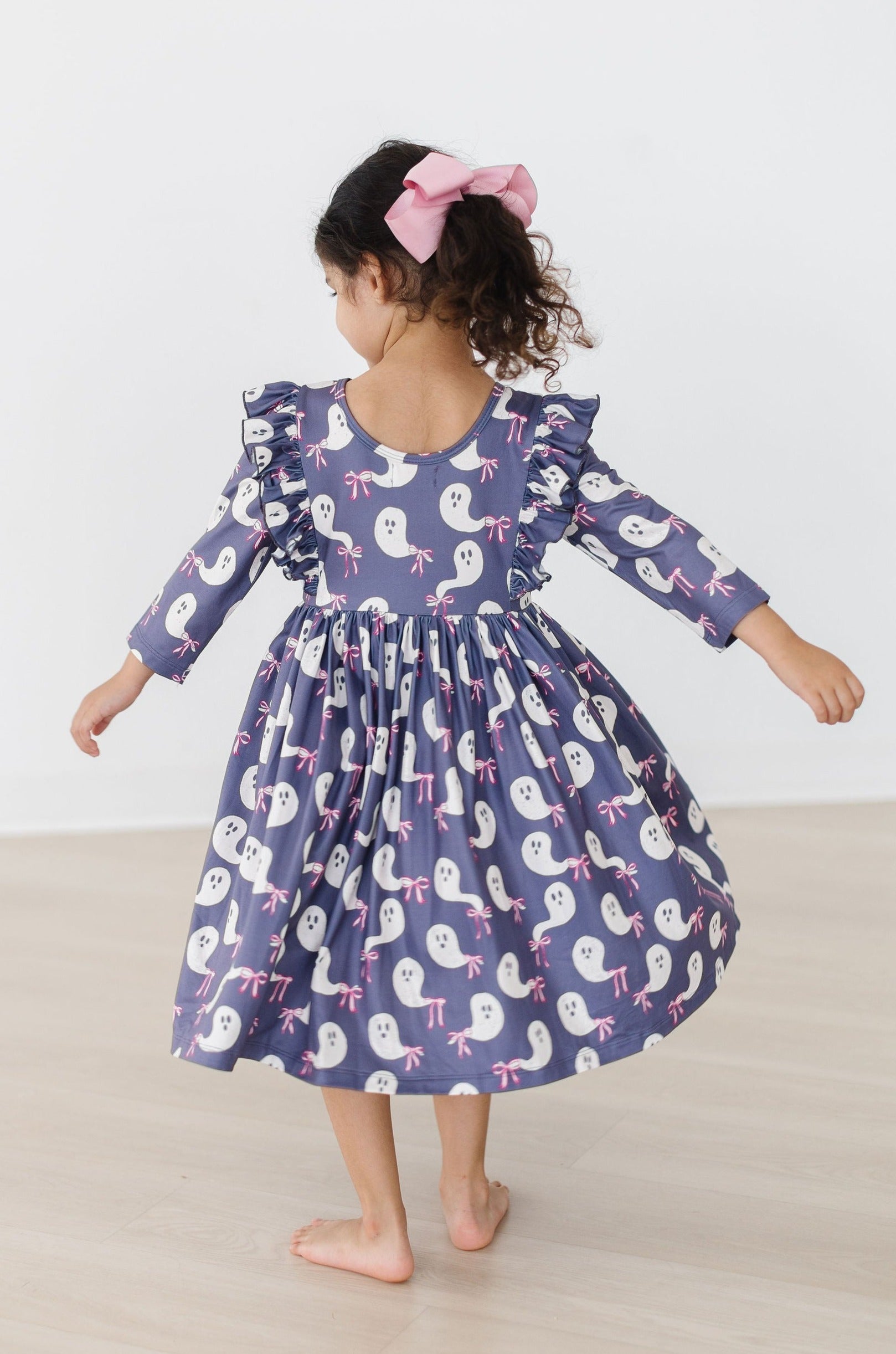 Tied with a Boo 3/4 Ruffle Twirl Dress-dogsvalley ®