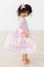 Pink Plaid 3/4 Sleeve Pocket Twirl Dress-dogsvalley ®