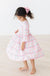 Pink Plaid 3/4 Sleeve Pocket Twirl Dress-dogsvalley ®