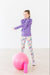 Playful Purple Full-Zip Ruffle Active Jacket-dogsvalley ®