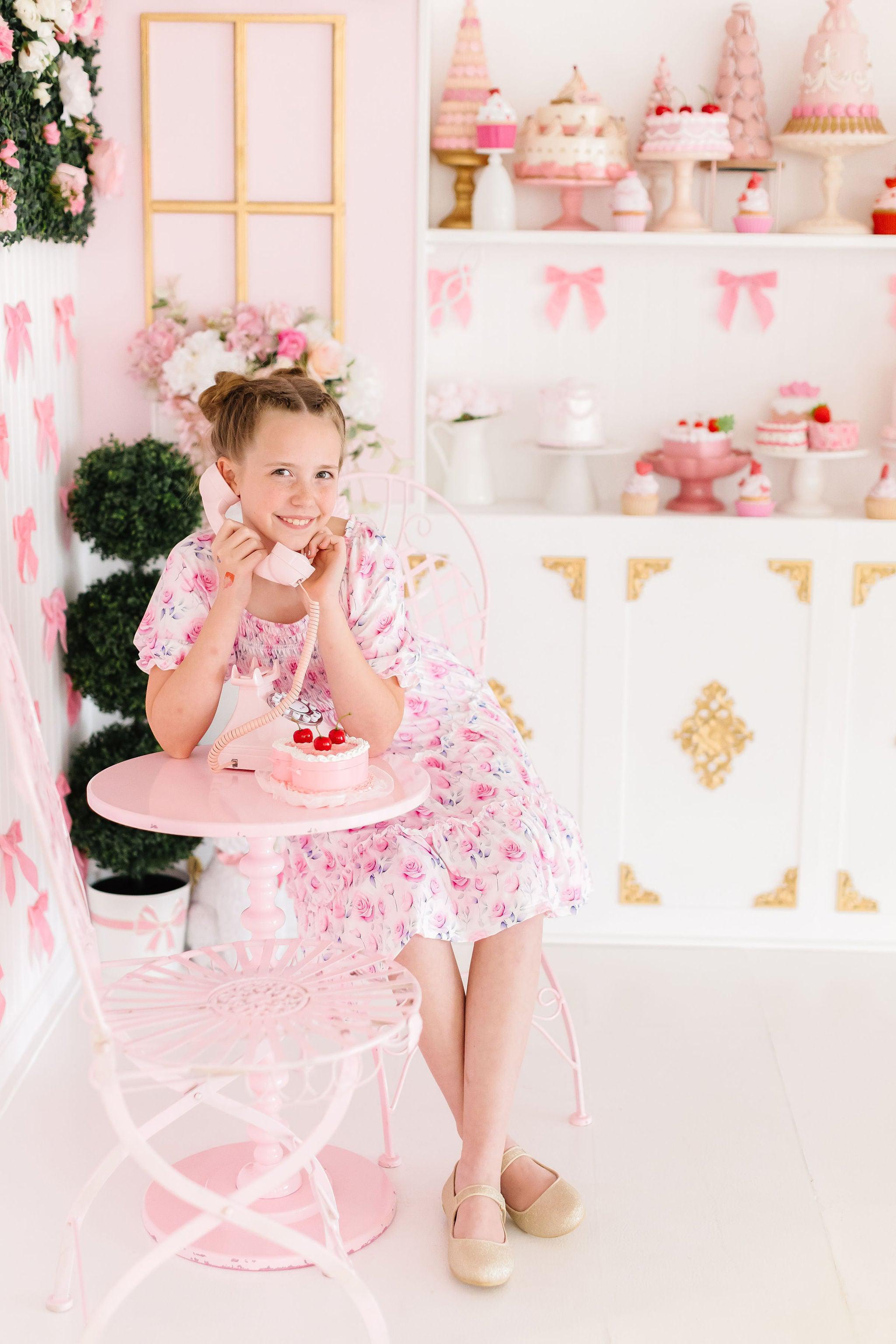 Rose Garden Smocked Ruffle Dress-dogsvalley ®