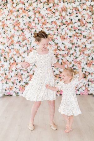 Marvelous Marigolds Smocked Ruffle Dress-dogsvalley ®