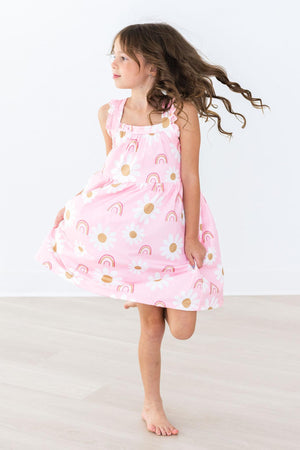 You are My Sunshine Ruffle Cross Back Dress-dogsvalley ®