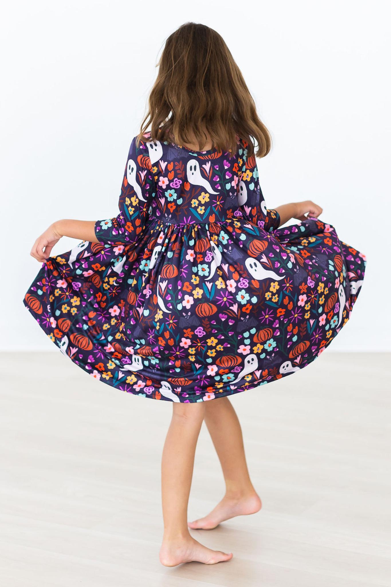 Fangtastic 3/4 Sleeve Pocket Twirl Dress-dogsvalley ®