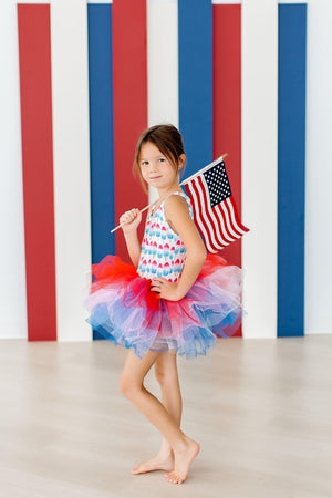 Red, White & Cute Tank Tutu Leotard-dogsvalley ®