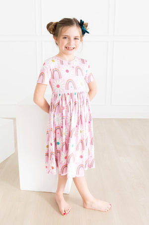 Rainbow Daisies S/S Twirl Dress-dogsvalley ®