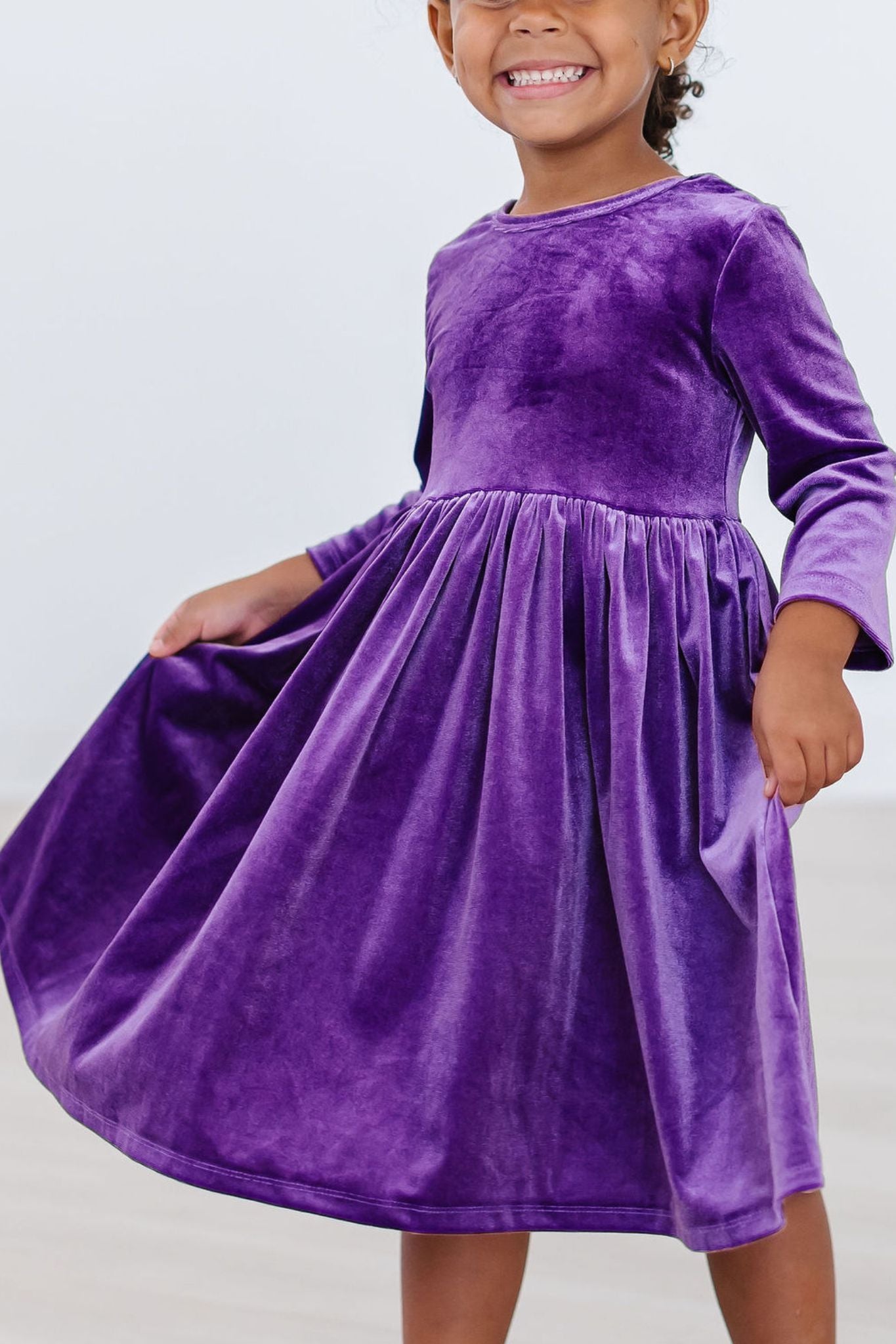 Purple Velvet Twirl Dress-dogsvalley ®