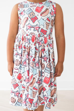 Red, White & BBQ Tank Twirl Dress-dogsvalley ®