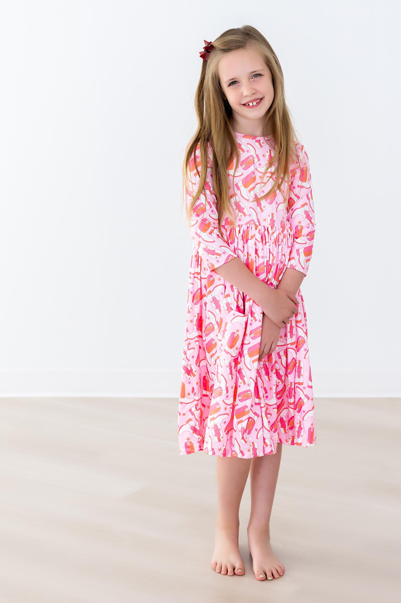 Howdy 3/4 Pocket Twirl Dress-dogsvalley ®