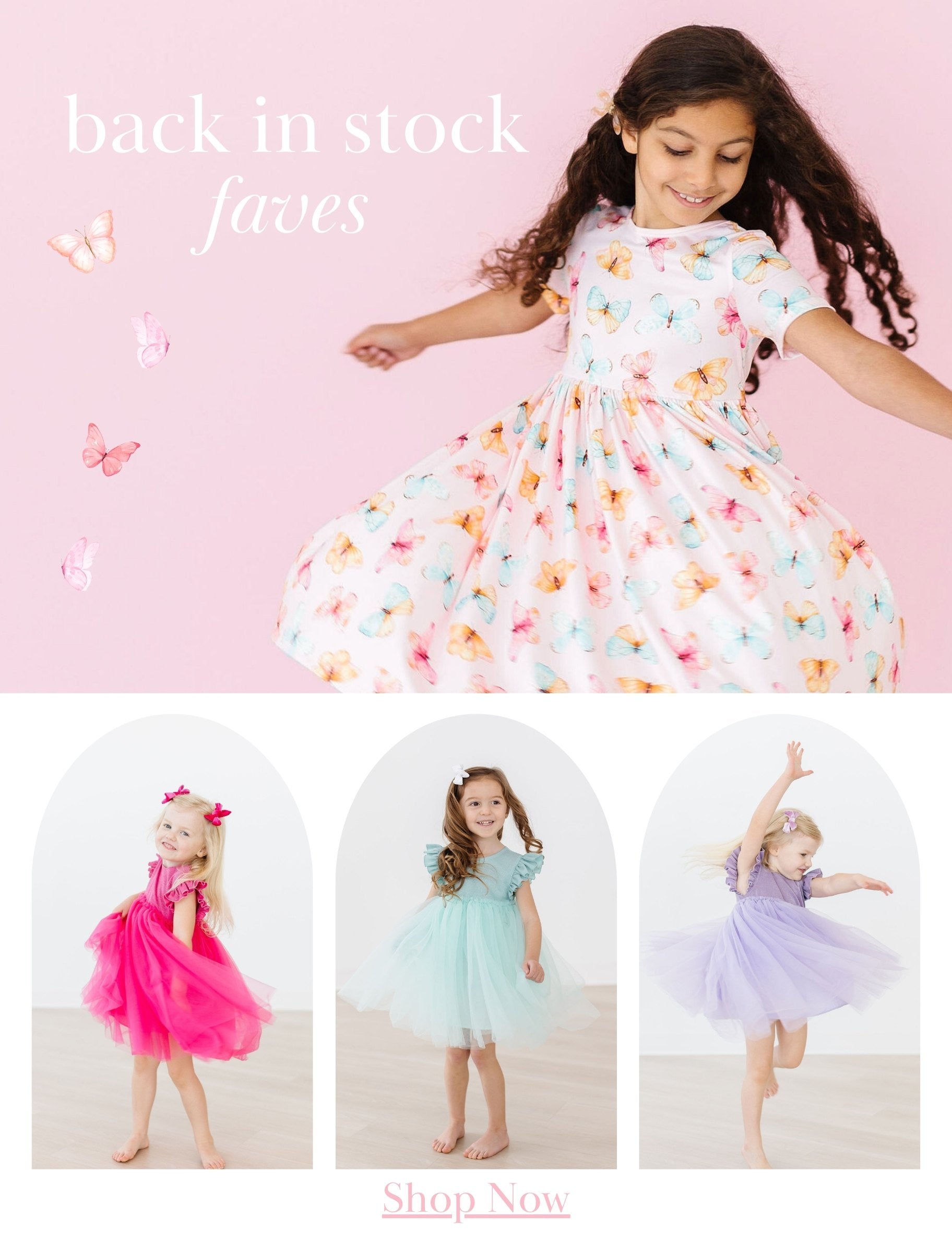 mila and rose girls back in stock twirl dresses