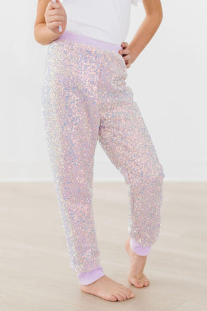 Lavender Sequin Joggers-dogsvalley ®