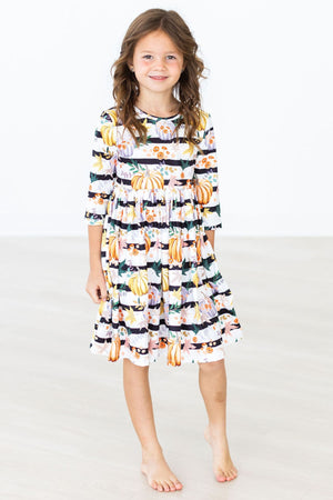 Pumpkins & Peonies Twirl Dress-dogsvalley ®