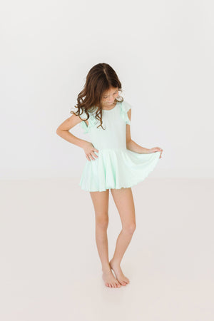 Pastel Green S/S Twirl Leotard-dogsvalley ®