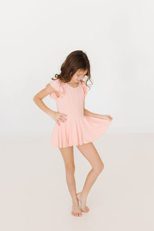 Peach S/S Twirl Leotard-dogsvalley ®