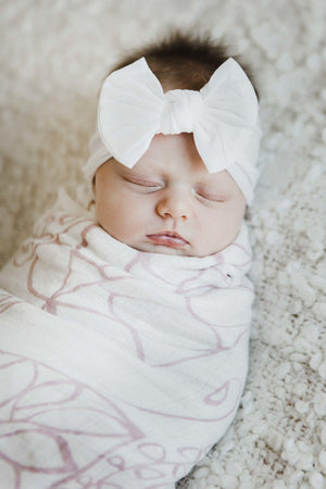 White Nylon Bow Headwrap-dogsvalley ®