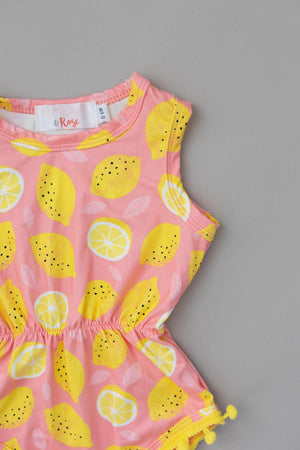 Lemon Squeezy Pom Pom Romper-dogsvalley ®