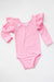 Bubblegum Pink L/S Flutter Sleeve Leotard-dogsvalley ®